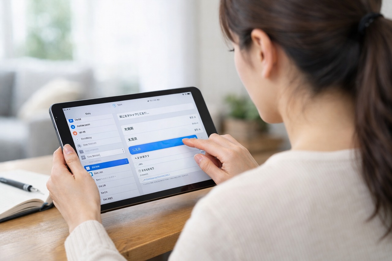 iPadでフリック入力を設定する方法