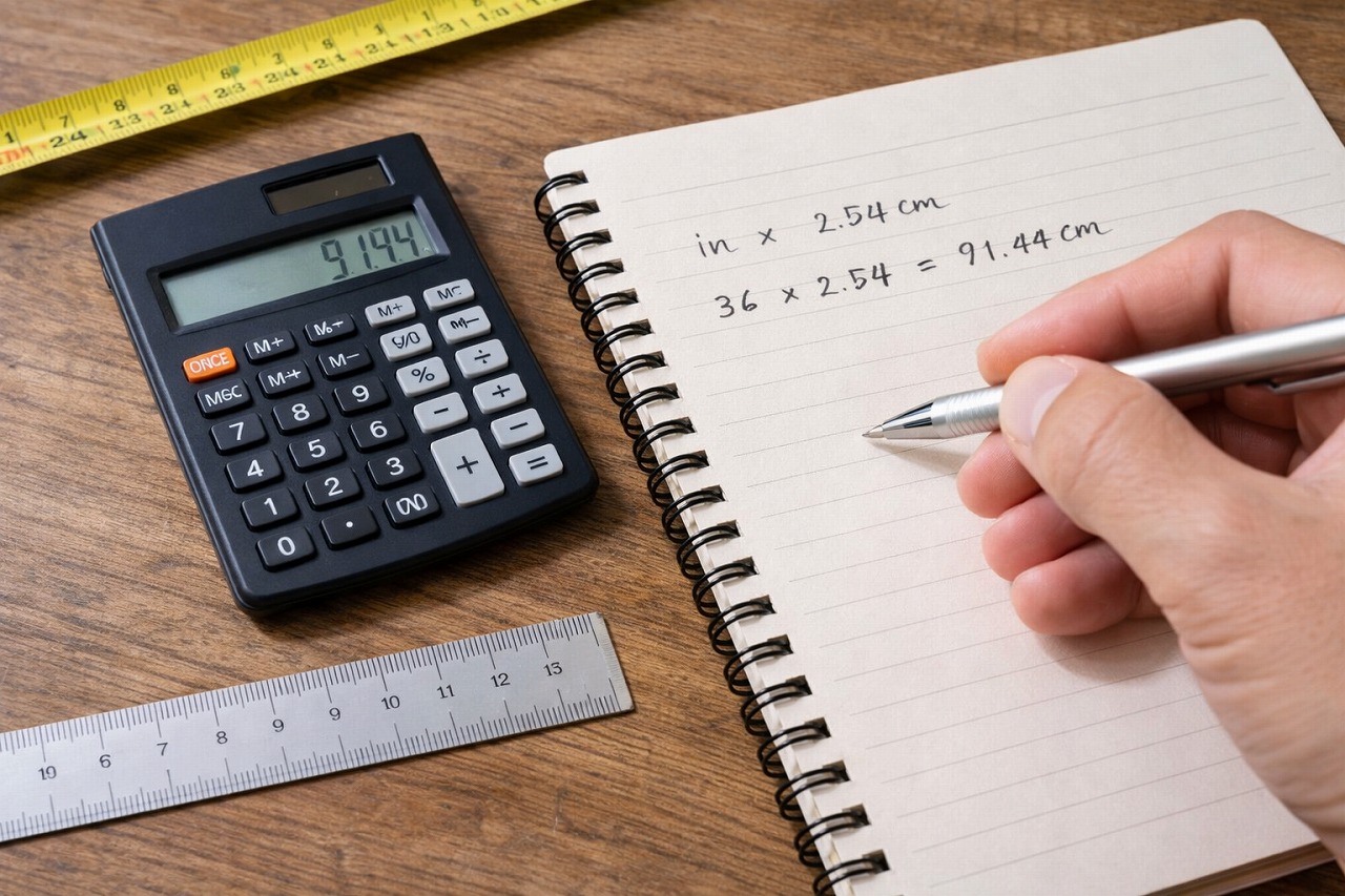 インチをセンチに換算する計算方法