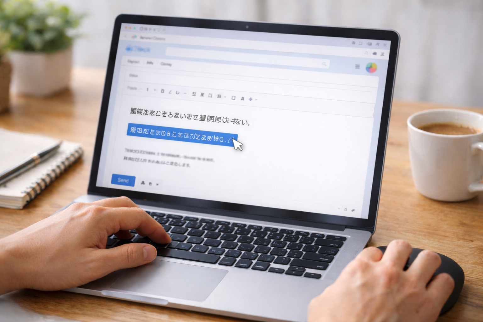 メールにリンクを貼り付ける