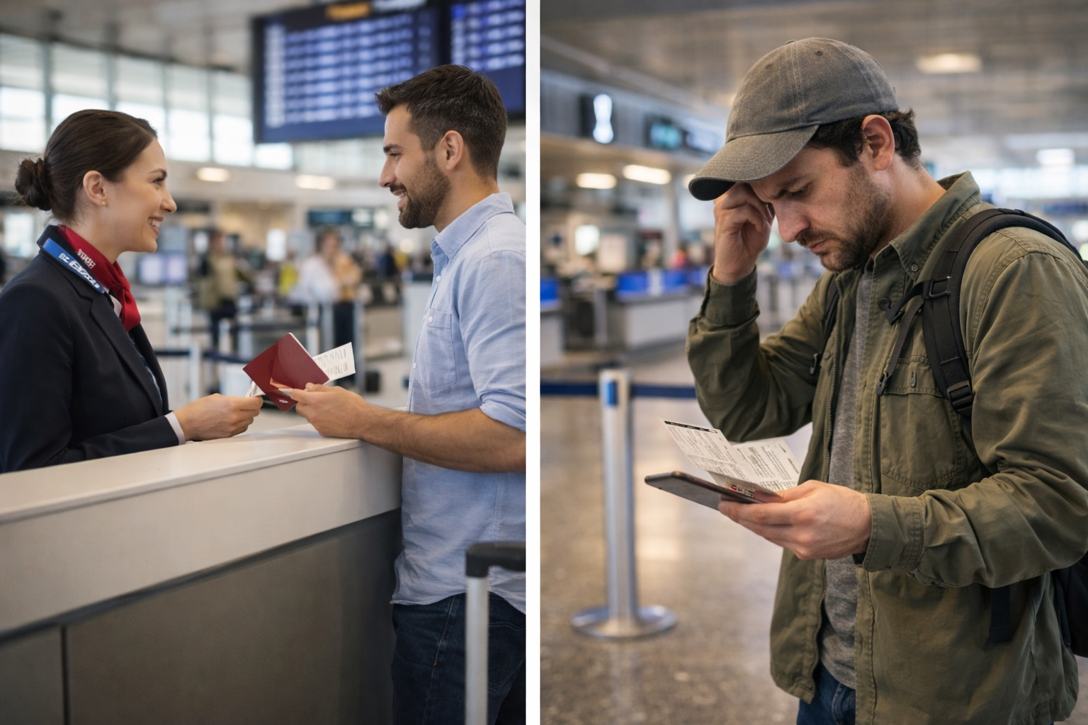 自己乗り継ぎと通し航空券の違い
