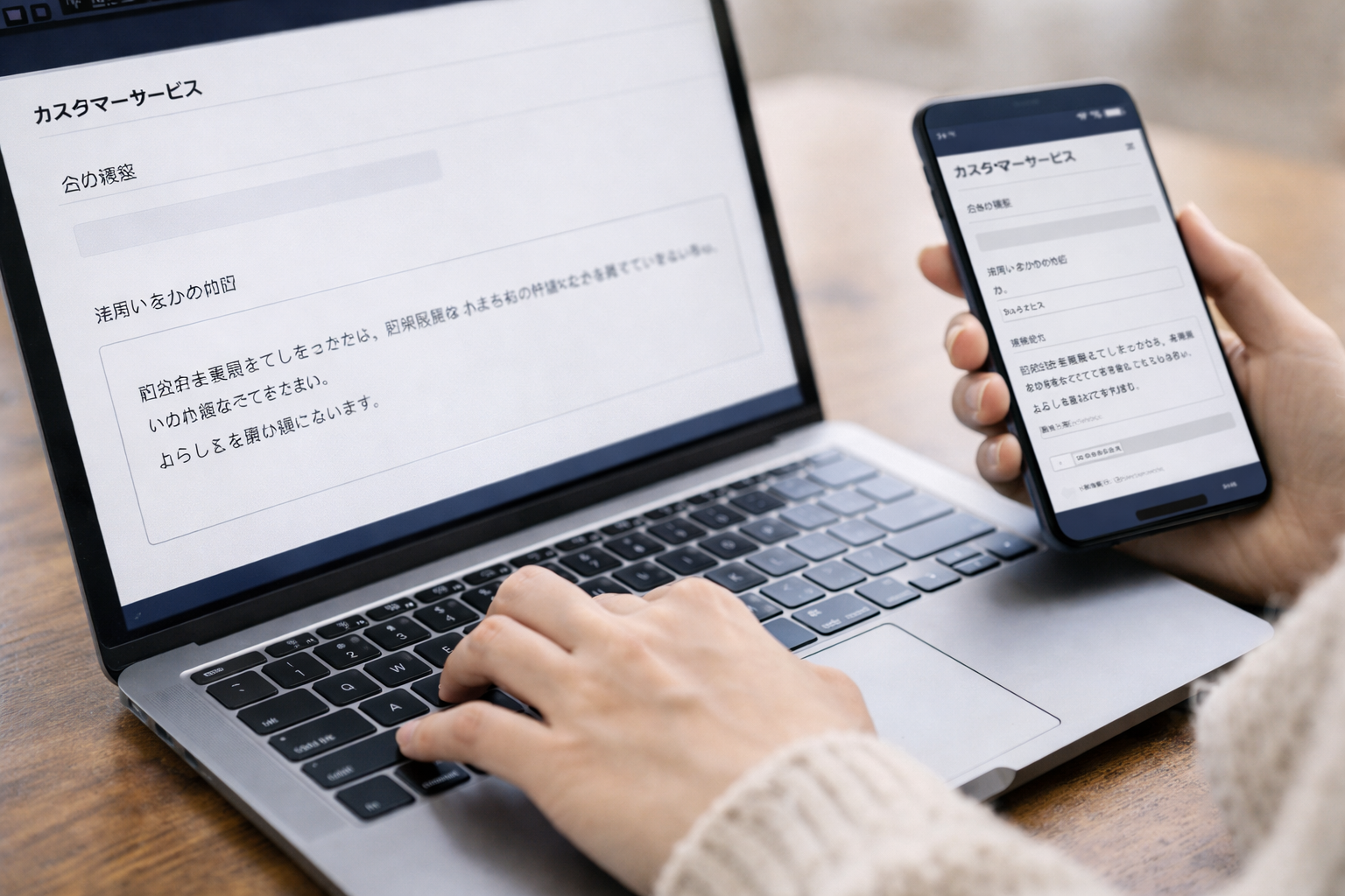 パソコンとスマホ