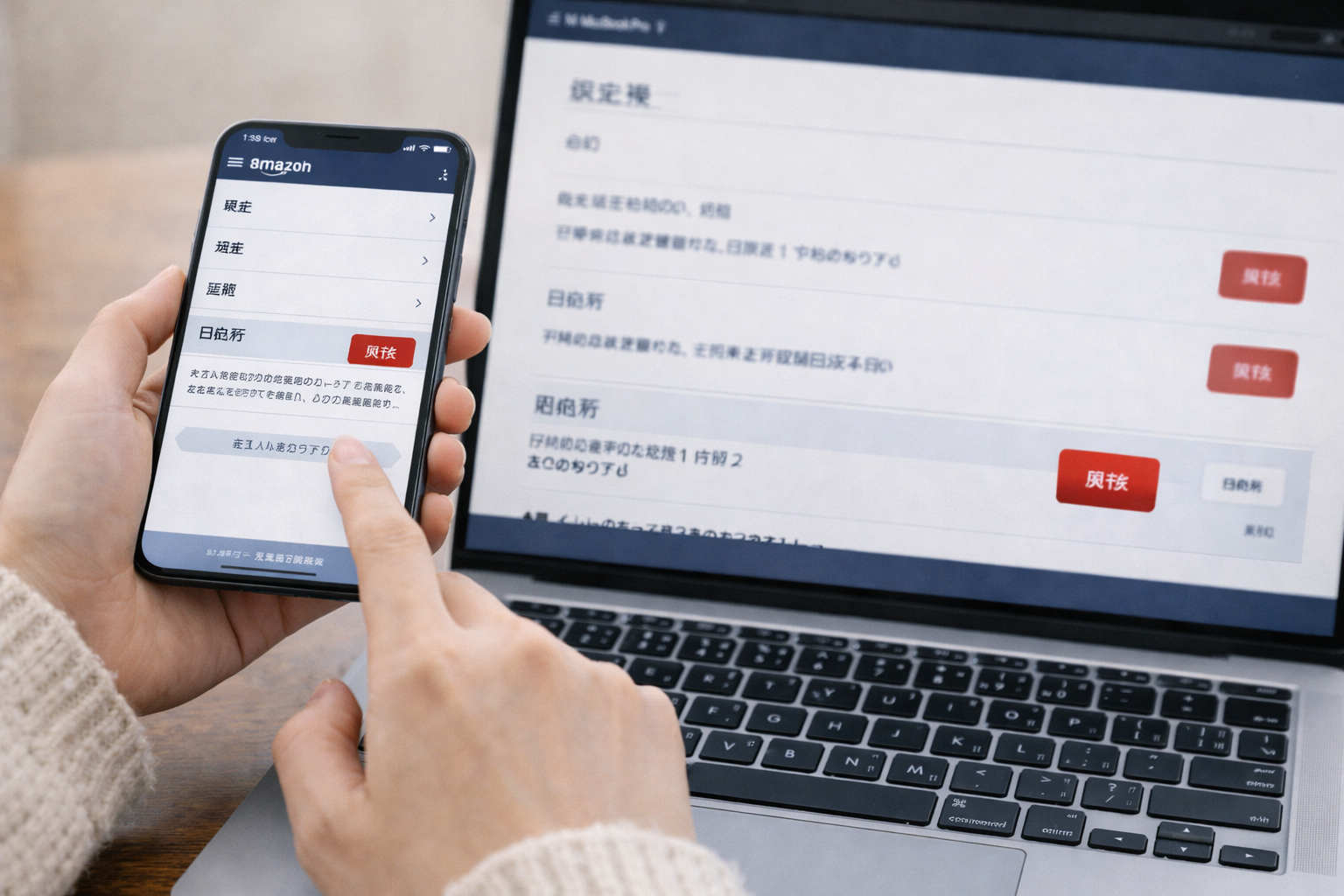 パソコンとスマホ