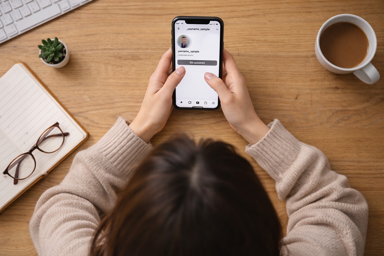 自分が送ったフォローリクエストの見方