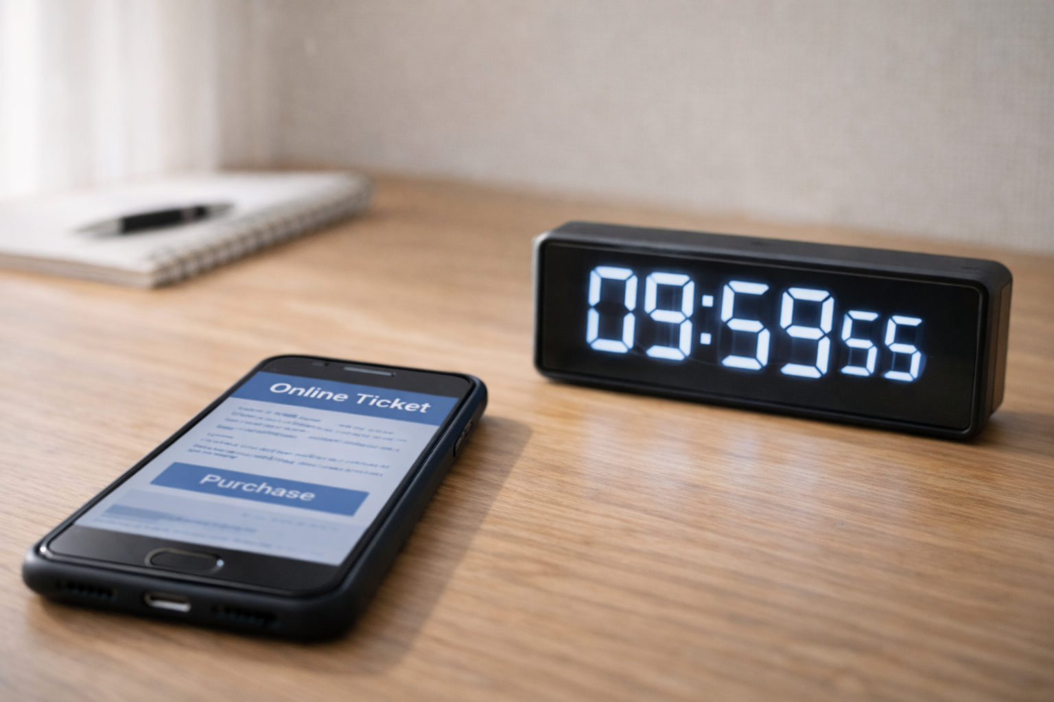 チケット先着は何秒前に押すべき？