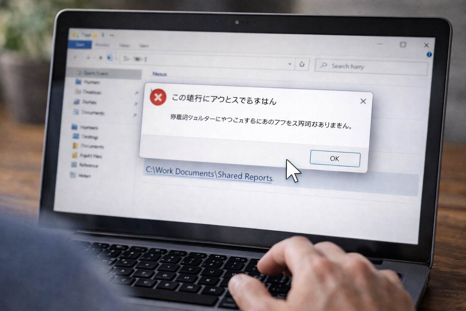 フォルダー リンクが開かないときの対処法